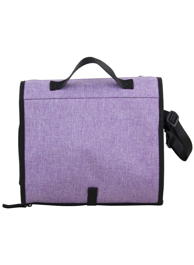 BODHI Baby Portable Water Resistant Diaper Changing Pad & Diaper Changing Kit Travel Bag Baby Station On The Go, Purple Chambray - Image 4